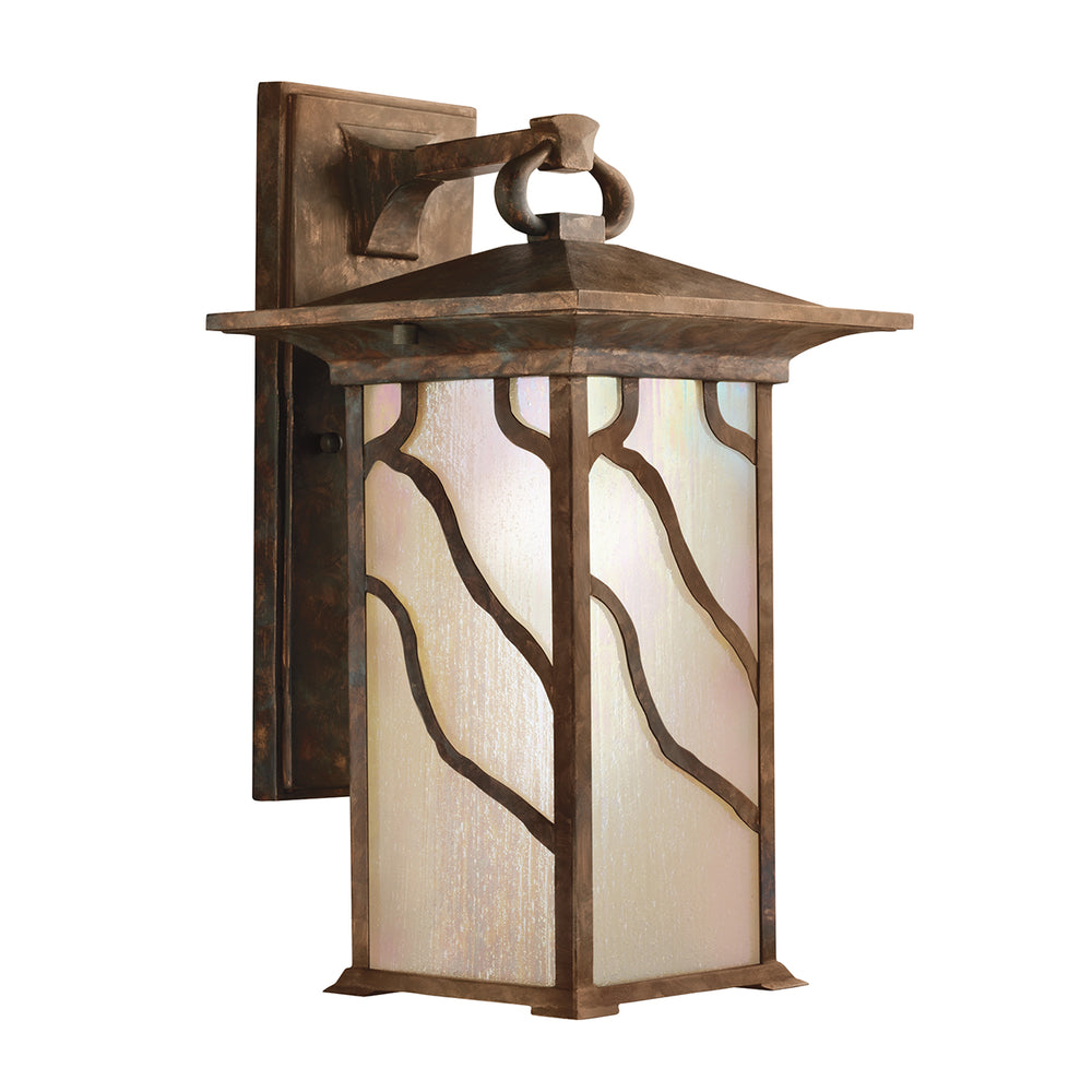 Quintiesse Morris Wall Light Lantern Distressed Copper Large