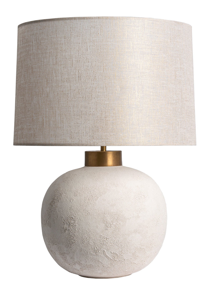 Heathfield & Co Terra Ceramic Ivory Table Lamp