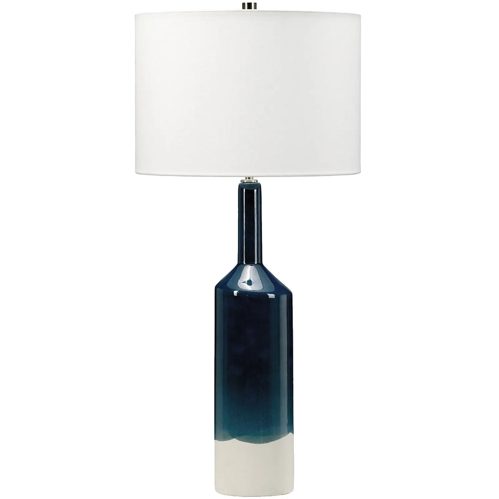 Decolight Martello Blue Ceramic Table Lamp - Decolight Ltd 
