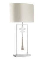 Heathfield Constance Ivory & Nickel Table Lamp - Decolight Ltd 