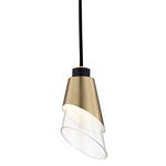 Mitzi Lighting Angie Aged Brass/Black Pendant Ceiling Light - Decolight Ltd 