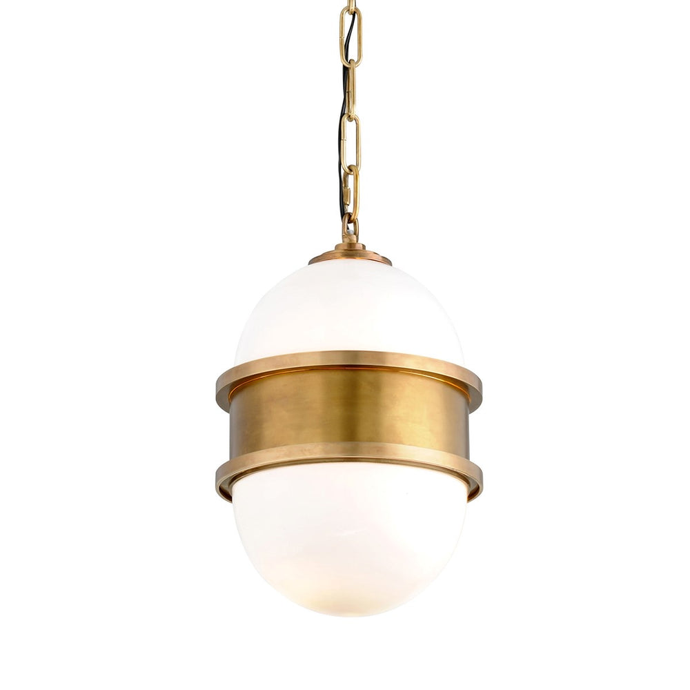 Mitzi Lighting Broomley Vintage Brass Pendant Ceiling Light - Decolight Ltd 
