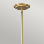 Quintiesse Somerset 1 Light Medium Pendant  Heritage Brass - Decolight Ltd 