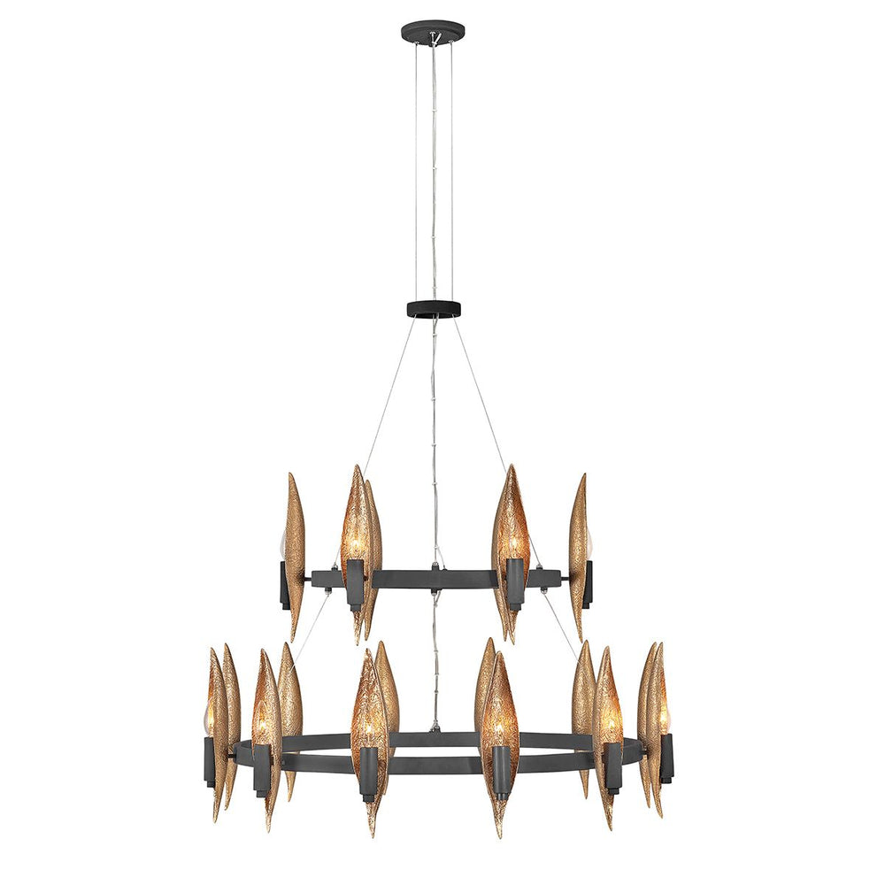 Quintiesse Willow Large Artisan Ceiling LightBlack Deluxe Gold