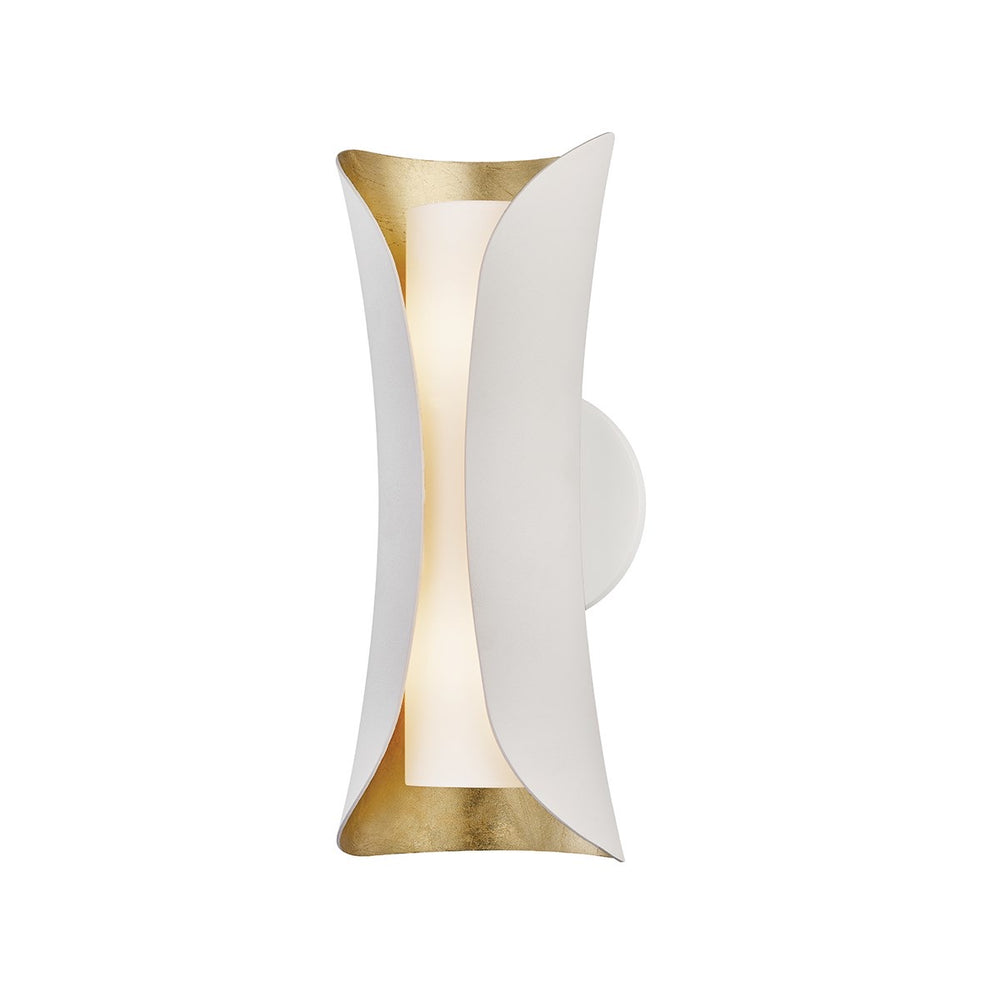 Mitzi Lighting Josie Gold Leaf/White Sconce Wall Light - Decolight Ltd 