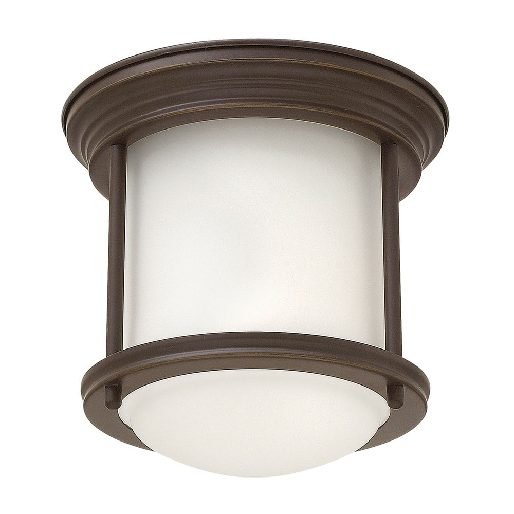 Quintiesse Hadrian Light Flush Mount Opal Glass - Oil Rubbed Bronze Oil Rubbed Bronze