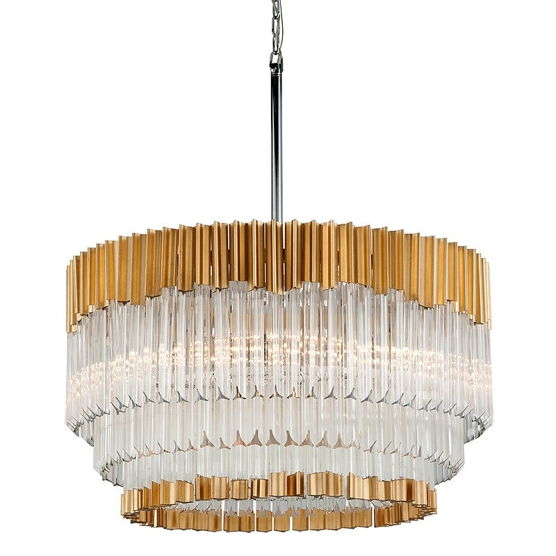 Corbett Lighting Charisma Gold Silver Leaf with Polished Stainless Ceiling Light - Decolight Ltd 