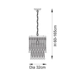 Envisage Genevieve Small Glass Droplets Ceiling  Pendant - Decolight Ltd 