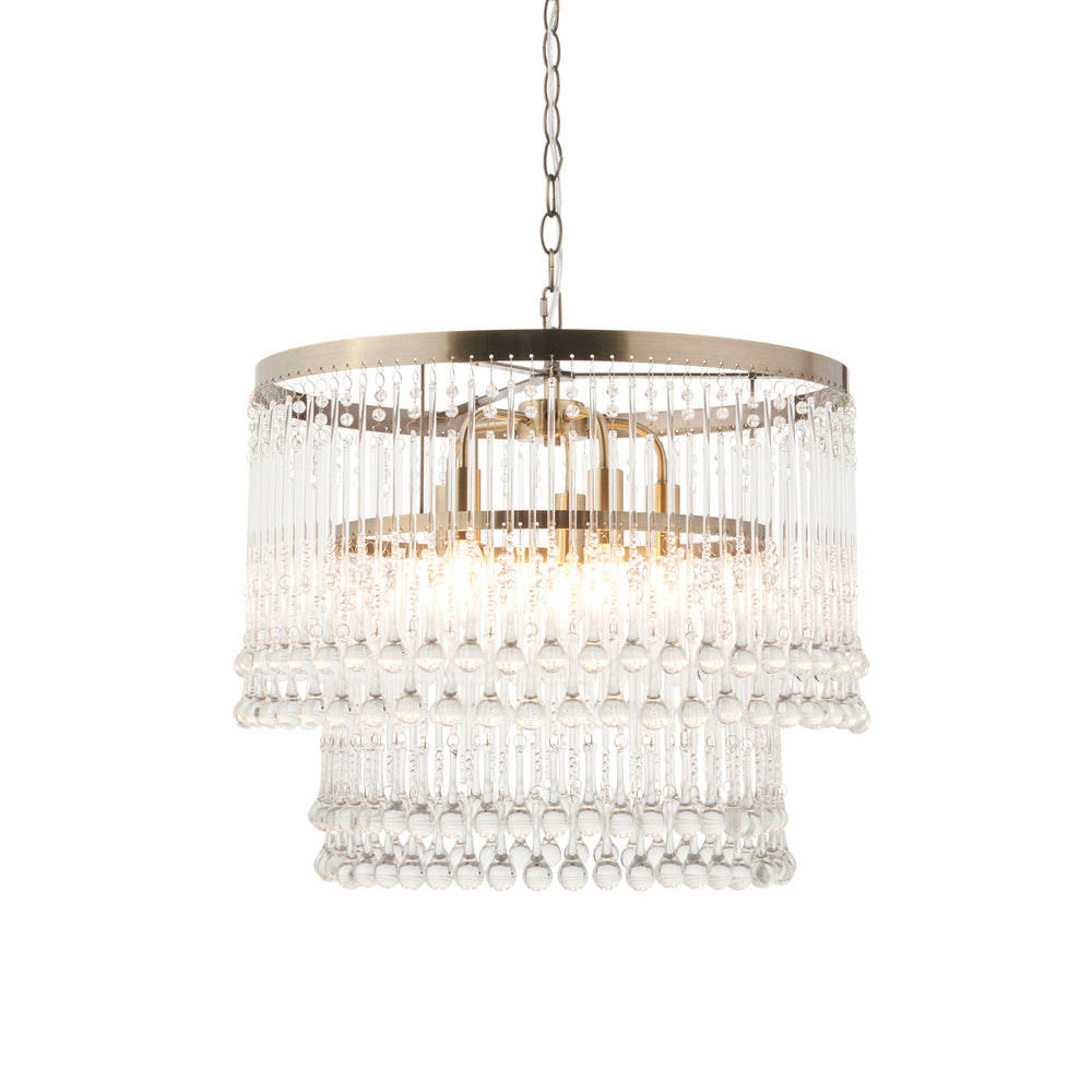 Envisage Genevieve 5lt Larger Glass Droplet Ceiling Pendant Light - Decolight Ltd 