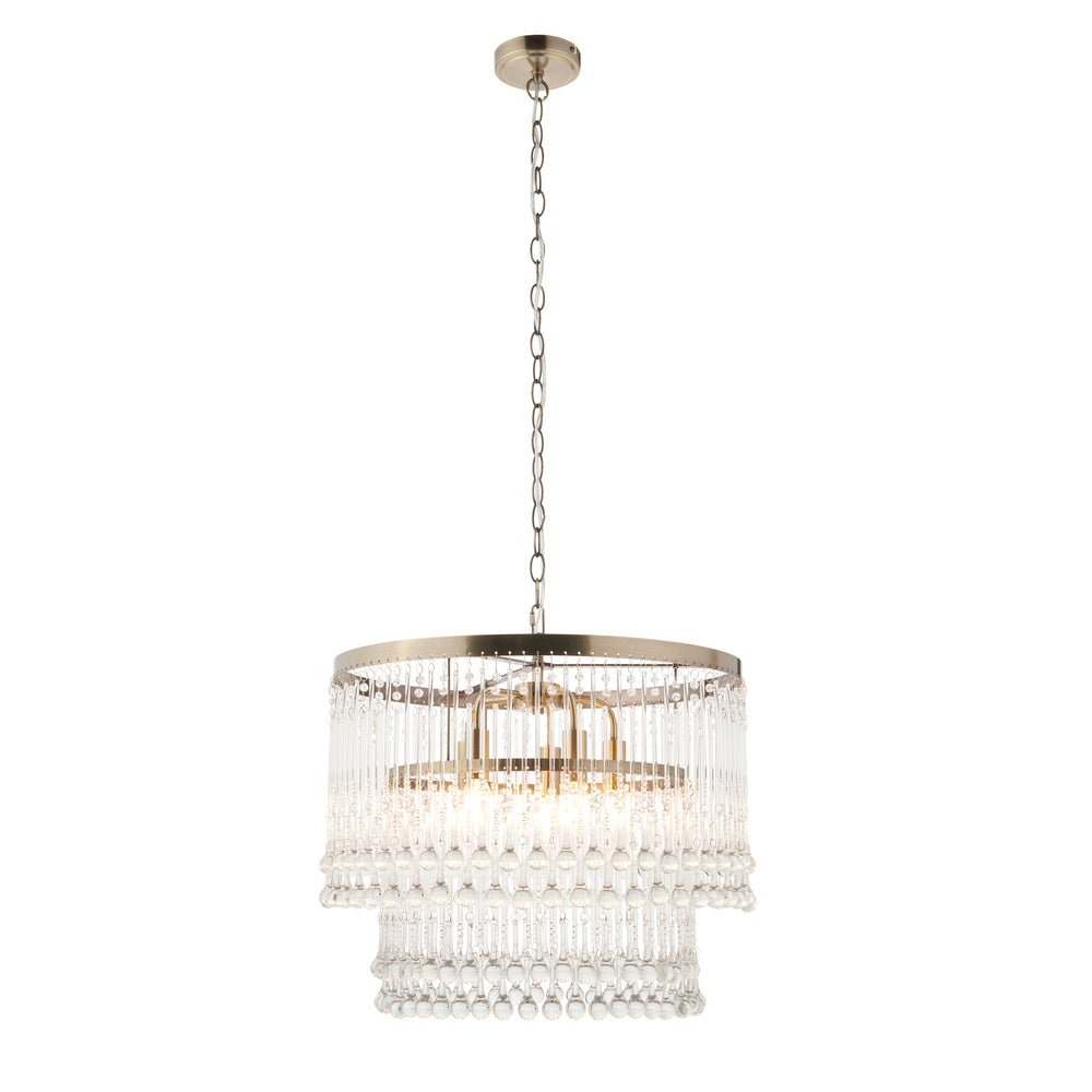 Envisage Genevieve 5lt Larger Glass Droplet Ceiling Pendant Light - Decolight Ltd 