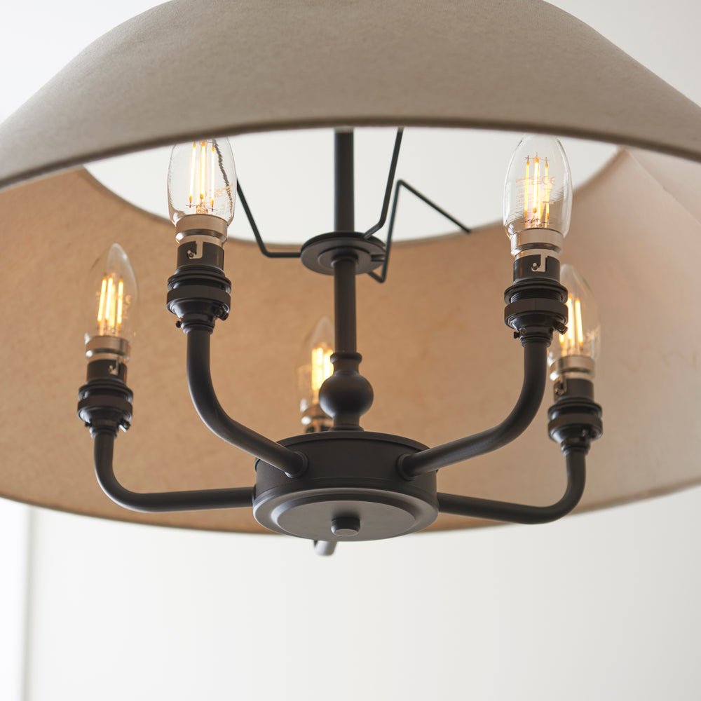 Envisage Lillian 5 Light Matt Black Ceiling Light