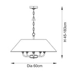Envisage Lillian 5 Light Matt Black Ceiling Light