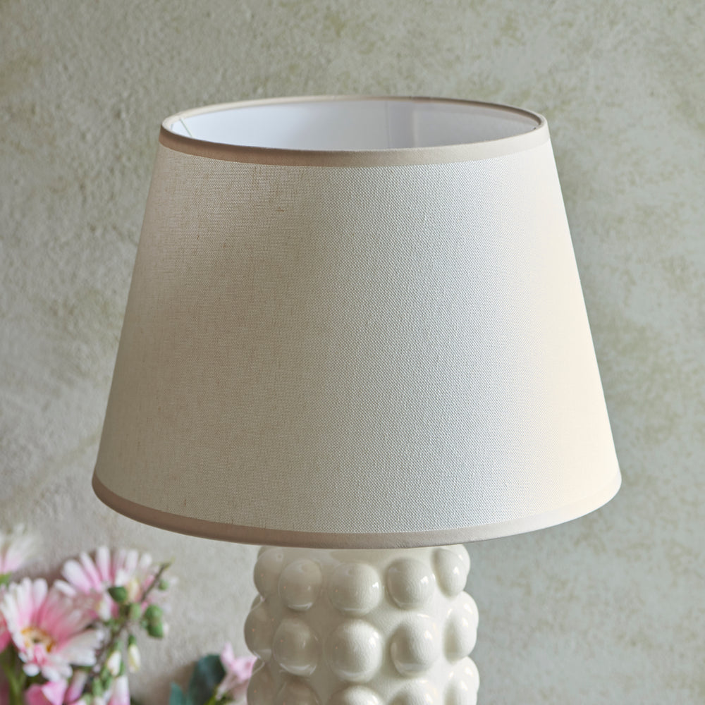 Envisage Linden Ceramic Ivory Table Lamp - Decolight Ltd 