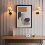 Envisage Lillie Matt Black  Wall Light & Ivory Lampshade - Decolight Ltd 