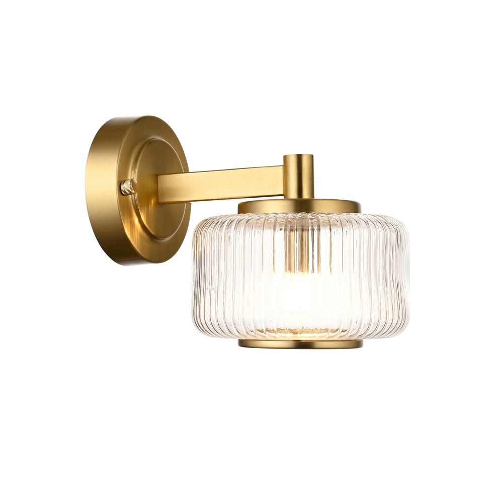 Envisage Lighting Moxie Brushed Brass Wall Light Mid Century Style - Decolight Ltd 