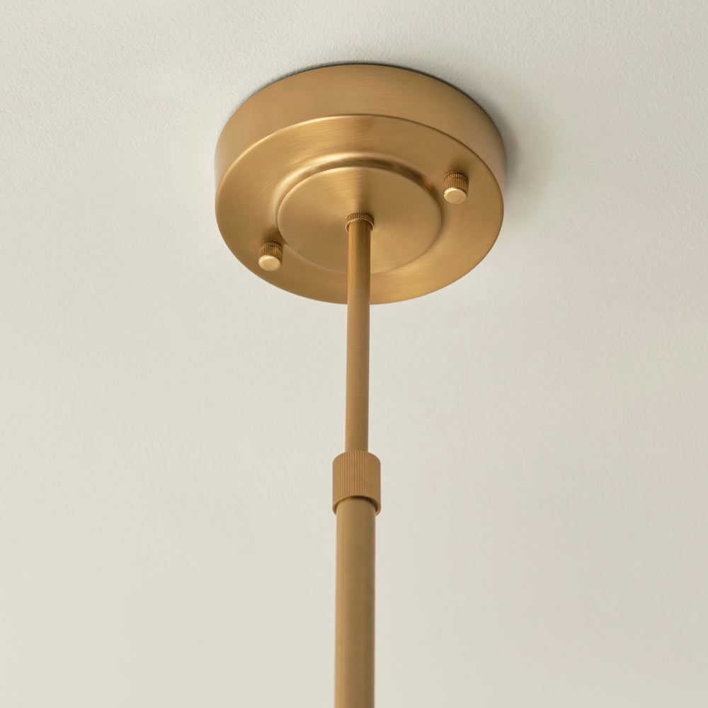 Envisage Lighting Moxie 5 light Cei;ing Light  Brushed Brass - Mid Century - Decolight Ltd 