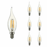 Decolight LED E14 4w Warm white 2700K LED Filament Flame Candle lightbulb  6x Box