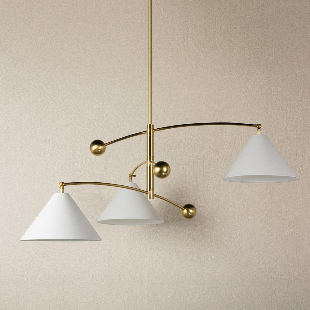 Mitzi Lighting Birdie Mid Century Inspired Brass Ceiling Light - Decolight Ltd 