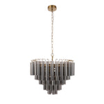 Envisage Naissa 12 lt Smoke and Brushes Gold Ceiling Pendant - Decolight Ltd 