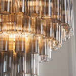 Envisage Naissa 12 lt Smoke and Brushes Gold Ceiling Pendant - Decolight Ltd 