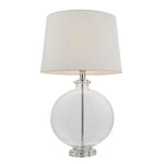 Envisage Lucy Oval Glass & Nickel Table Lamp - Decolight Ltd 