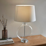 Envisage Lucy Oval Glass & Nickel Table Lamp - Decolight Ltd 