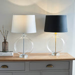 Envisage Lucy Oval Glass & Nickel Table Lamp - Decolight Ltd 