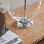 Envisage Lucy Oval Glass & Nickel Table Lamp - Decolight Ltd 