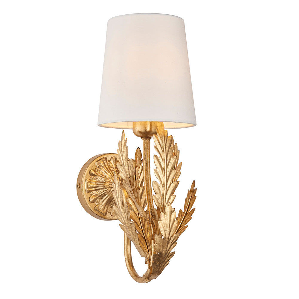 Decolght Hampton Wall Light Artisan Gold Leaf Design