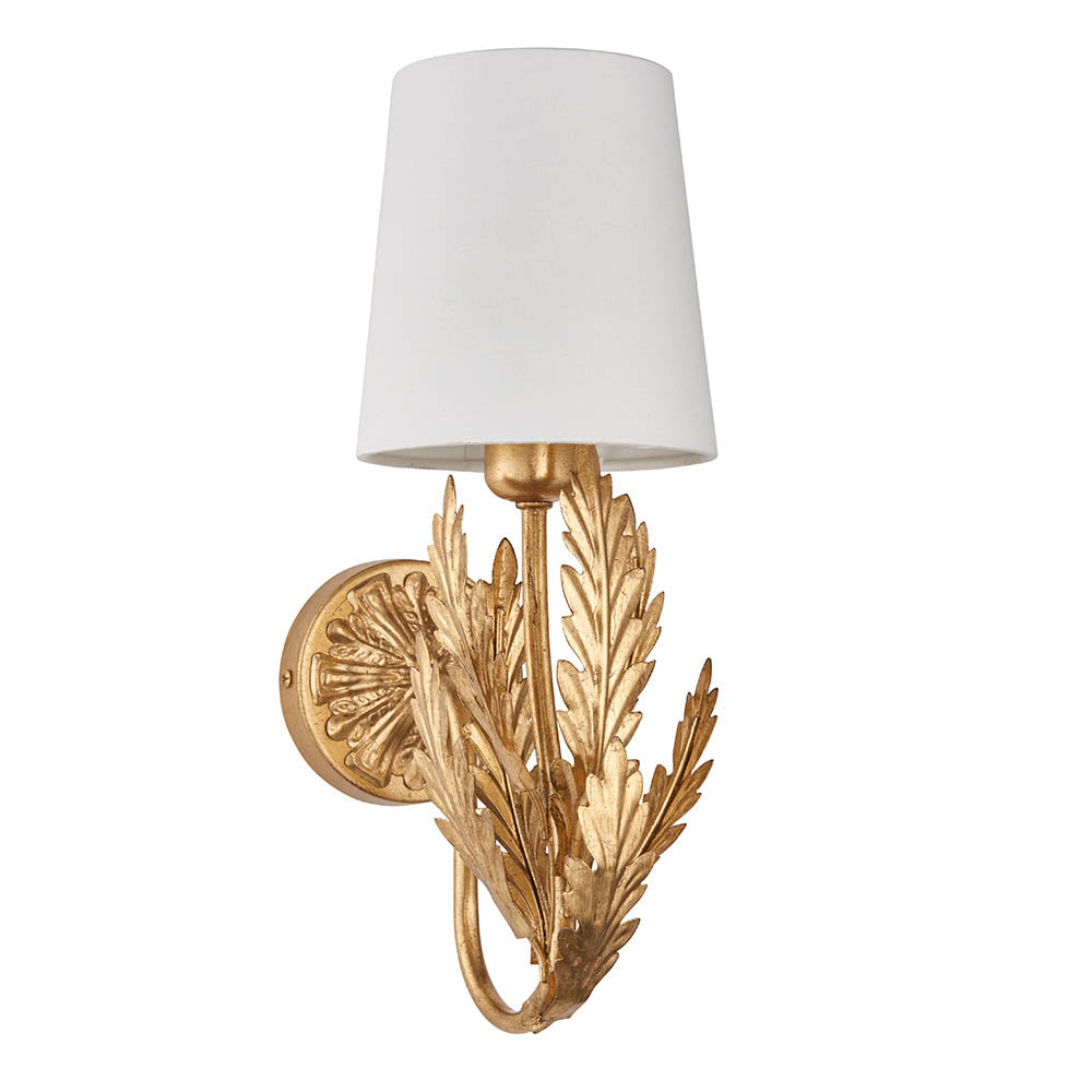 Decolght Hampton Wall Light Artisan Gold Leaf Design