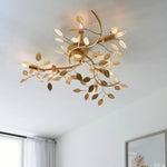 Decolight GOLD Leaf Branching Semi Flush Ceiling Light 6 Light - Decolight Ltd 