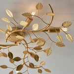 Decolight GOLD Leaf Branching Semi Flush Ceiling Light 6 Light - Decolight Ltd 