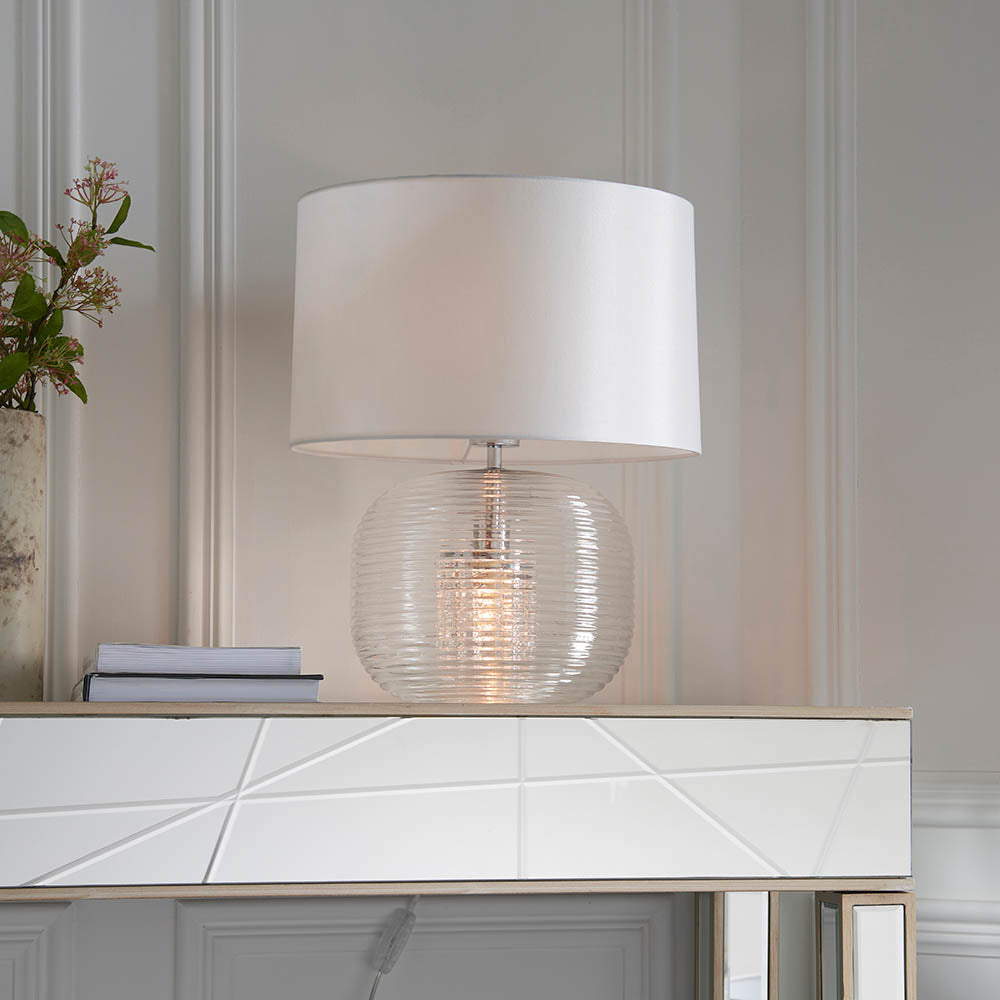 Envisage Westbury Clear Glass Table Lamp - Decolight Ltd 