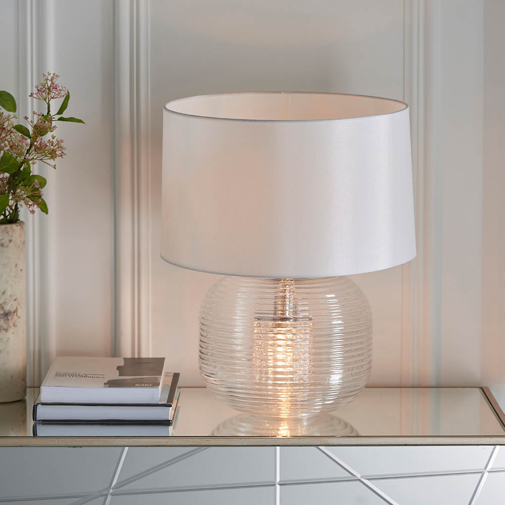 Envisage Westbury Clear Glass Table Lamp - Decolight Ltd 