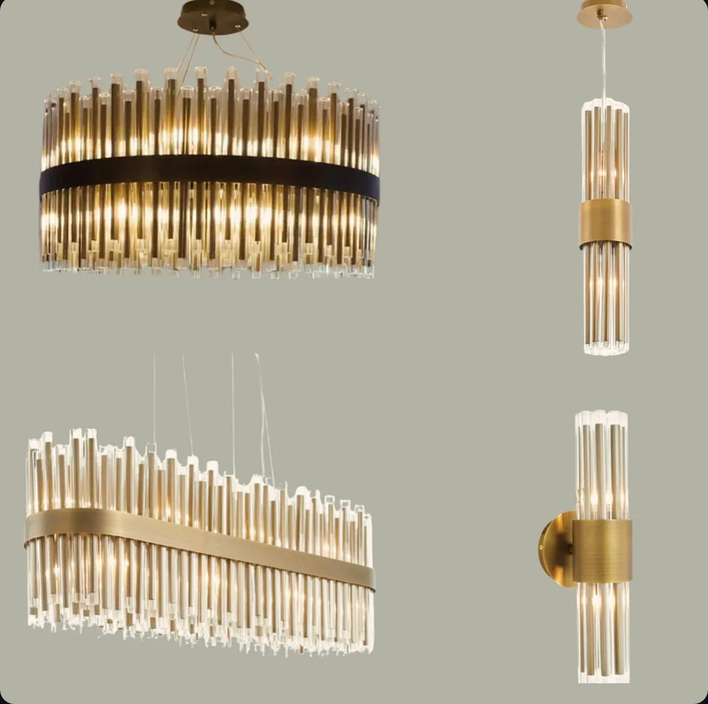 Decolight Alsace Mid Century Antique Brass Wall & Ceiling Light Collection 