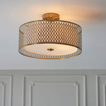 Decolight Lilly Golden Geometric Semi Flush Ceiling Light - Decolight Ltd 