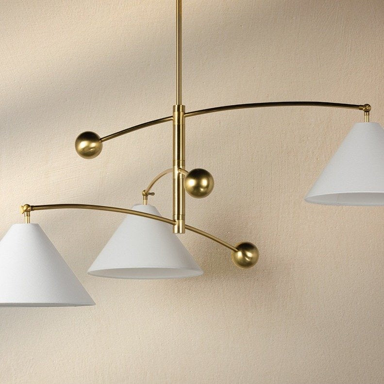 Mitzi Lighting Birdie Mid Century Inspired Brass Ceiling Light - Decolight Ltd 