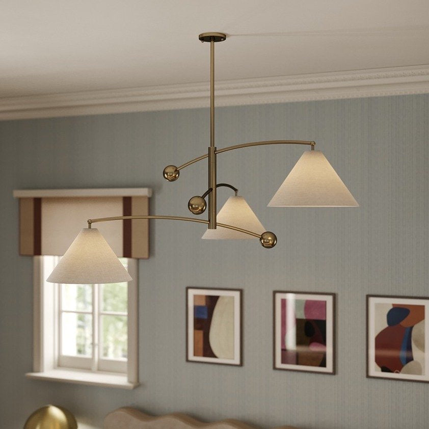Mitzi Lighting Birdie Mid Century Inspired Brass Ceiling Light - Decolight Ltd 