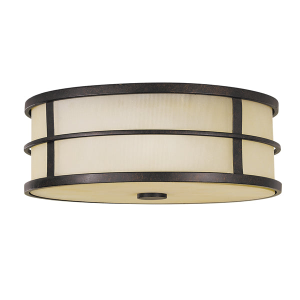 Decolight Etta 3 Light Flush Art Deco Light Bronze