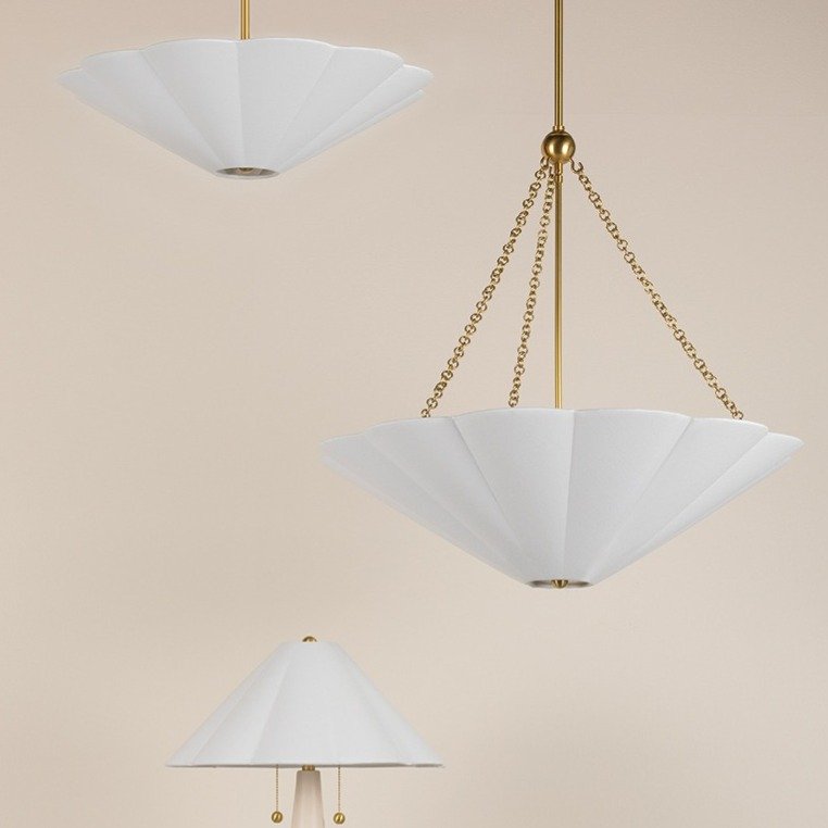 Alana 3 Light Aged Brass Pendant