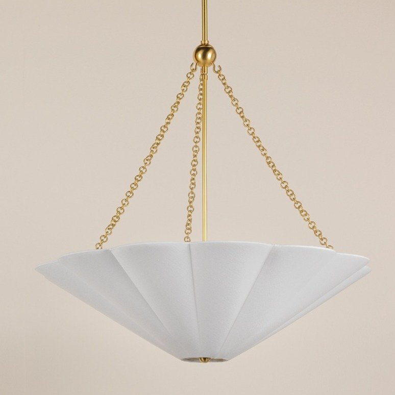 Alana 3 Light Aged Brass Pendant