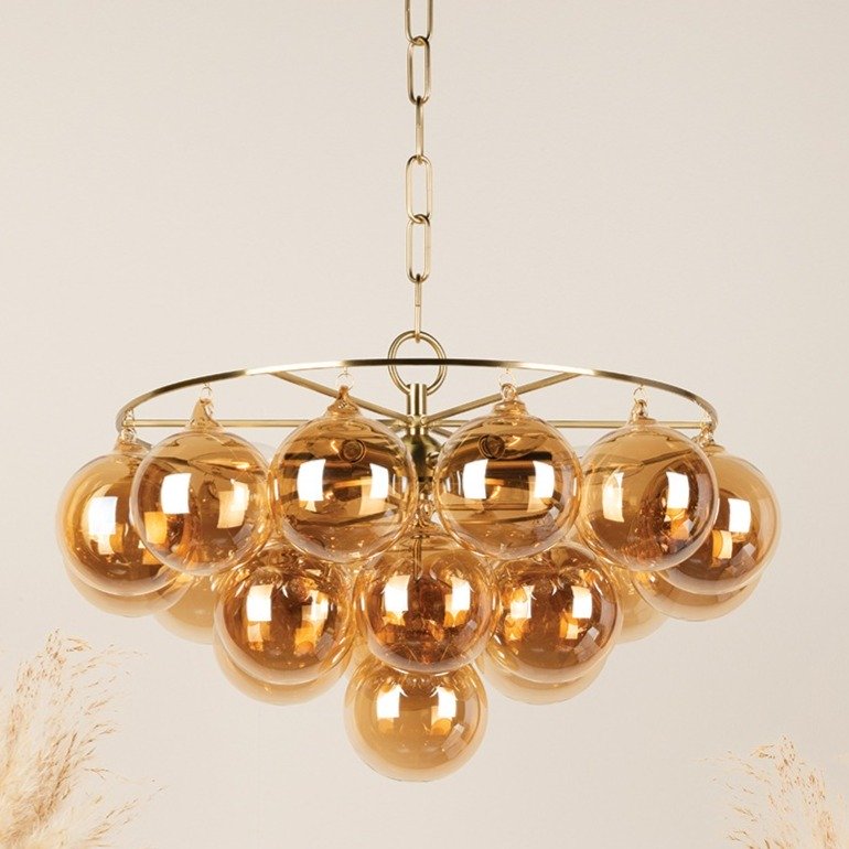 Mitzi Lighting Mimi 6 lt Champagne Glass Ceiling Light– Decolight Ltd