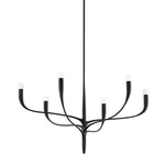 Hudson Valley Labra Black 6 Arm Artisan Ceiling Light Chandelier