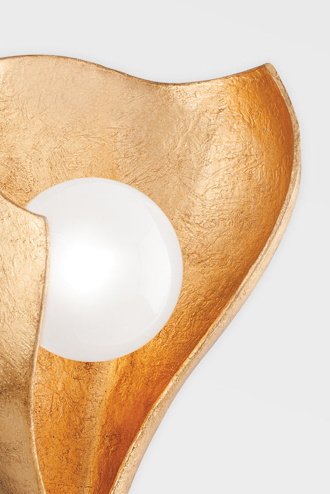 Hudson Valley Lighting Moonstone Wall Sconce – Vintage Gold Leaf - Decolight Ltd 