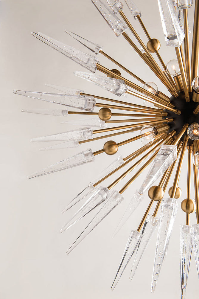 Hudson Valley Lighting Sparta Chandelier in Aged Brass – Small - Decolight Ltd 