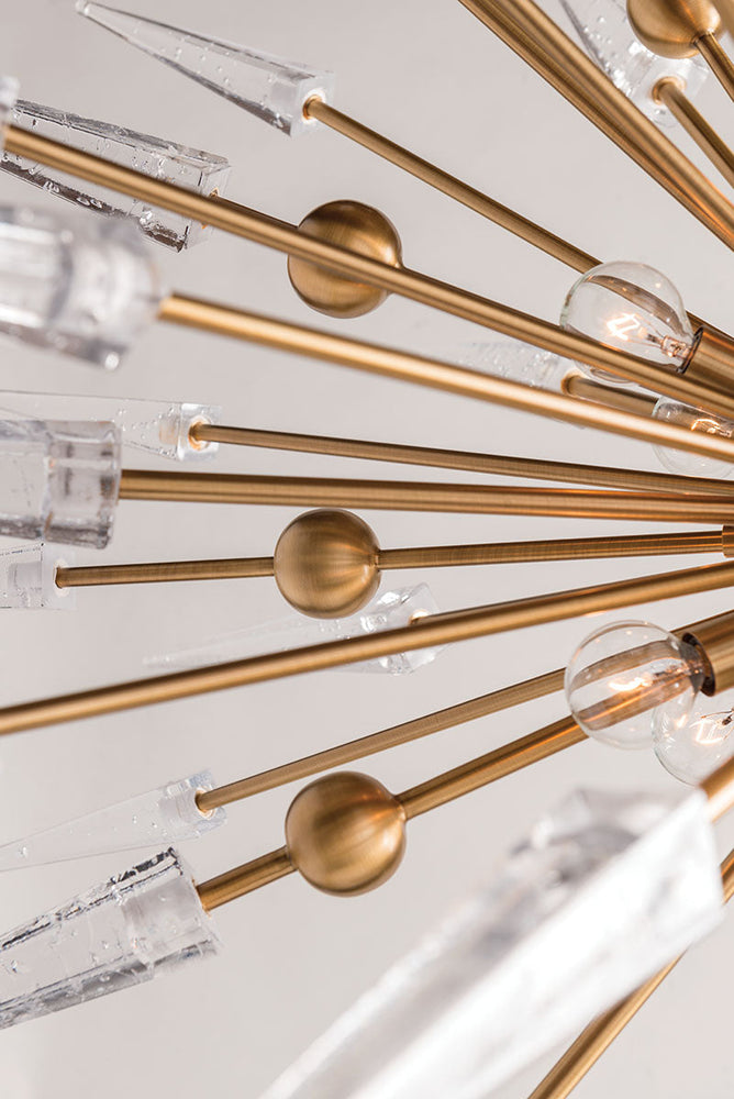 Hudson Valley Lighting Sparta Chandelier in Aged Brass – Small - Decolight Ltd 