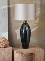 Heathfield & Co Agave Emerald Green Ceramic Table Lamp - Decolight Ltd 