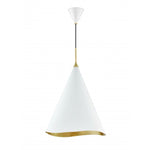 Hudson Valley Large Gold Leaf/Soft Off White Martini Ceiling Pendant - Decolight Ltd 