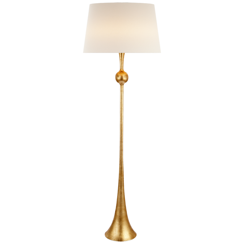 Decolight Dover Brushed Gold Floor Lamp & Shade - Decolight Ltd 