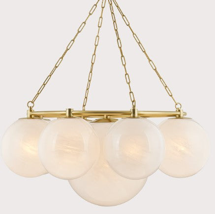 Hudson Valley Thornwood Aged Brass Chandelier